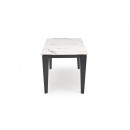 Стол обеденный HALMAR FELIX белый мрамор/черный 141-201/81